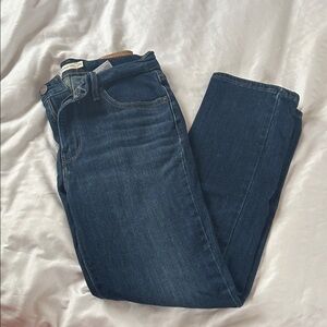 Levi's Dark Blue Straight Leg Crop Women's Jeans